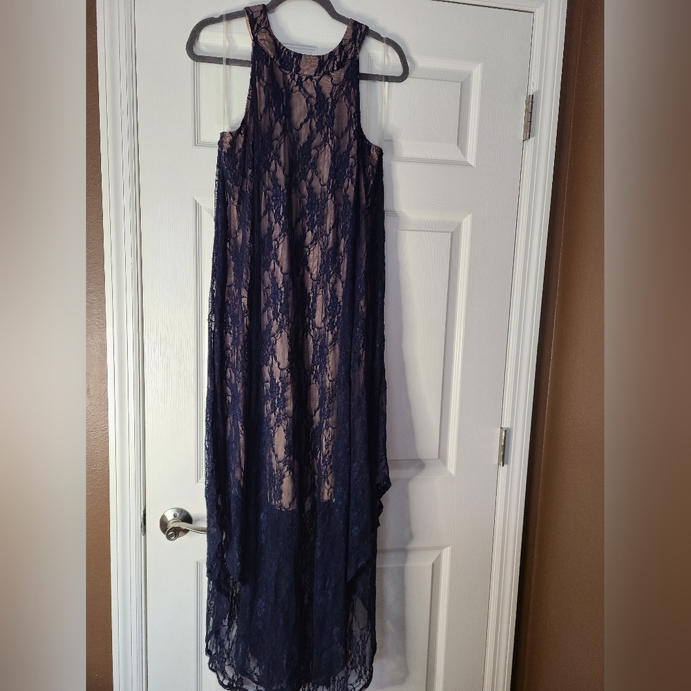 Love Squared Blue lace sleeveless dress size 2X